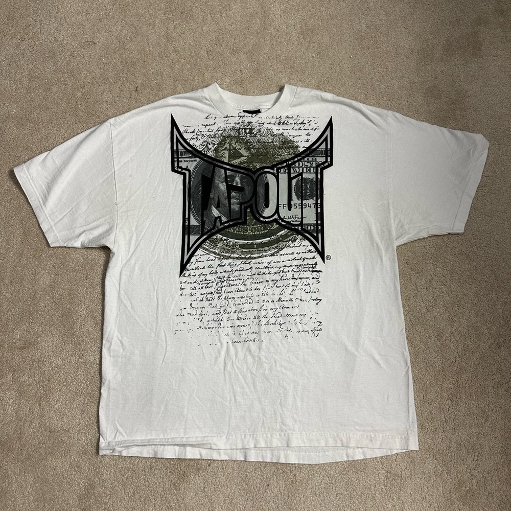 Vintage Y2K Hundred Dollar Bill Tapout Tee Size XL
